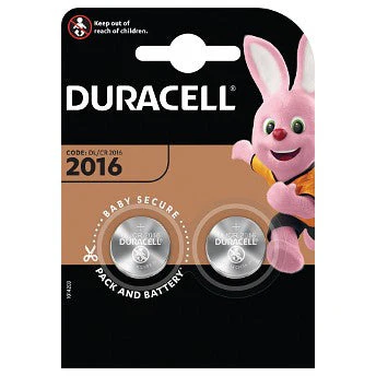 Duracell 3V Lithium Coin Cell Battery - Pack of 2 | CR2016