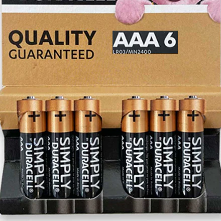 Duracell Simply AAA Battery - Pack of 6 | 2400B6 - Image 2