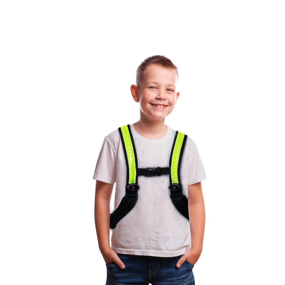 Easypix StreetGlow LED Light Vest for Kids (S/M) - Neon Green | 65000 - Image 3
