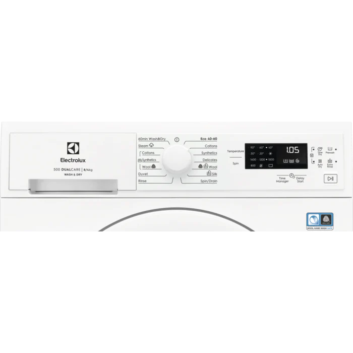 Electrolux 8KG/4KG 1600RPM Freestanding Washer Dryer - White | EWDK5846B - Image 2
