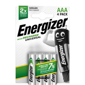 Energizer Accu Rechargeable Universal AAA Battery - Pack of 4 | ENE23004