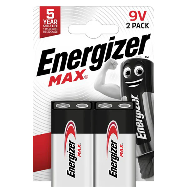 Energizer Max 9V Battery - Pack of 2 | ENE24009