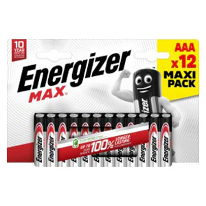 Energizer Max AAA Battery - Pack Of 12 | ENE31016