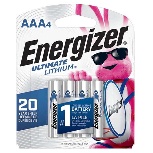 Energizer Ultimate Lithium AAA Battery - Pack of 4 | ENE22004