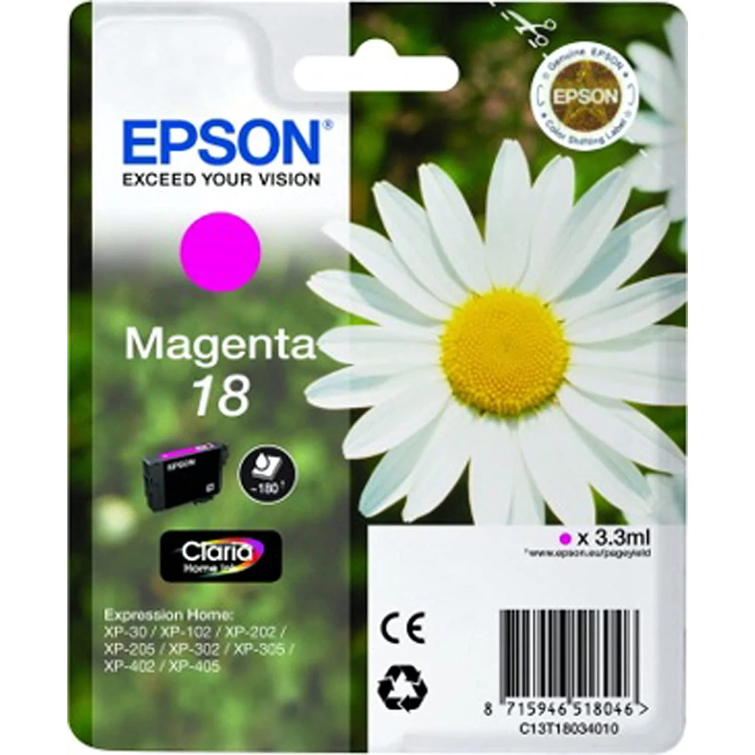 Epson 18 3.3ml Original Ink Cartridge - Magenta | SEPS1048