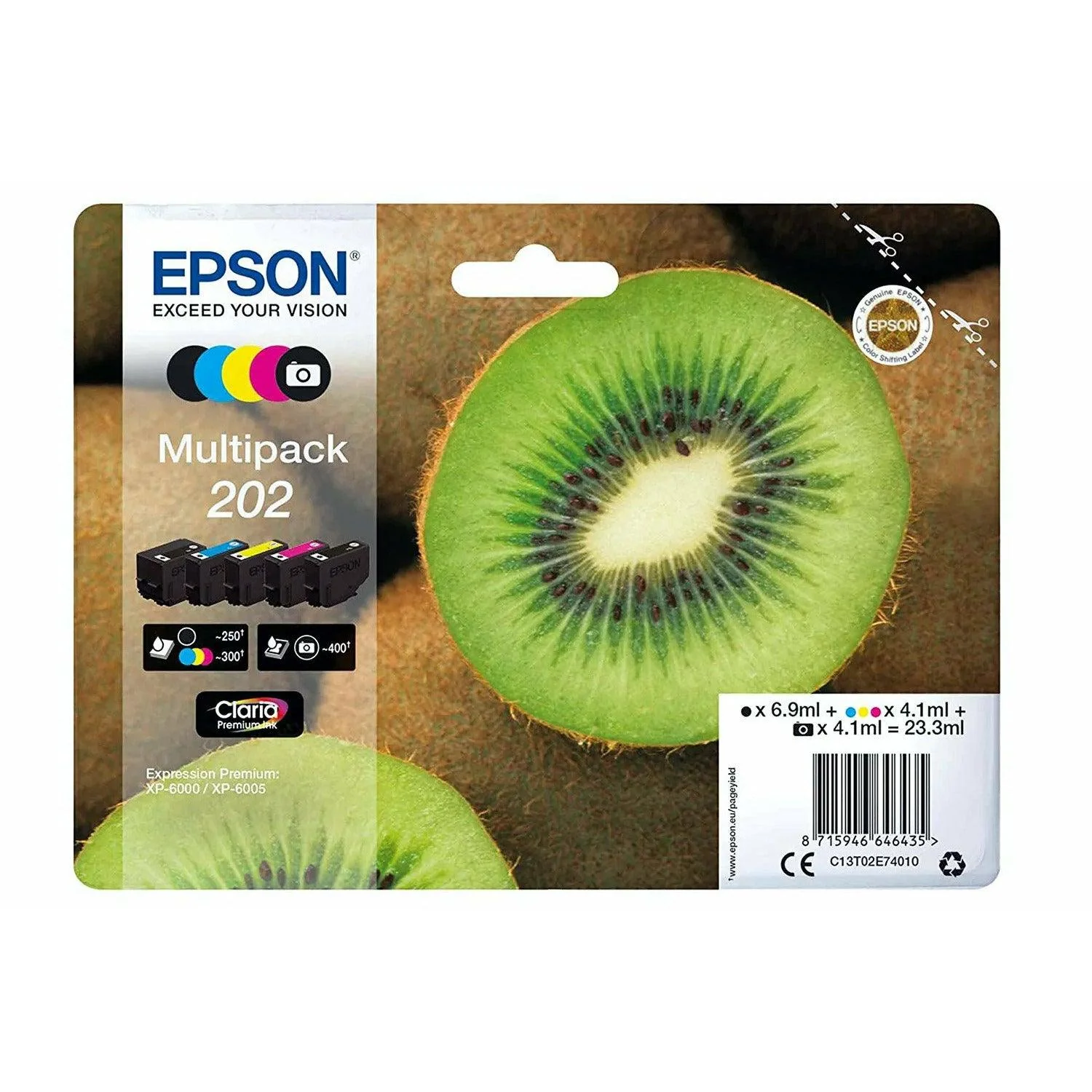 Epson 202 Kiwi Original Claria Premium Ink Cartridge - Multipack | SEPS1346