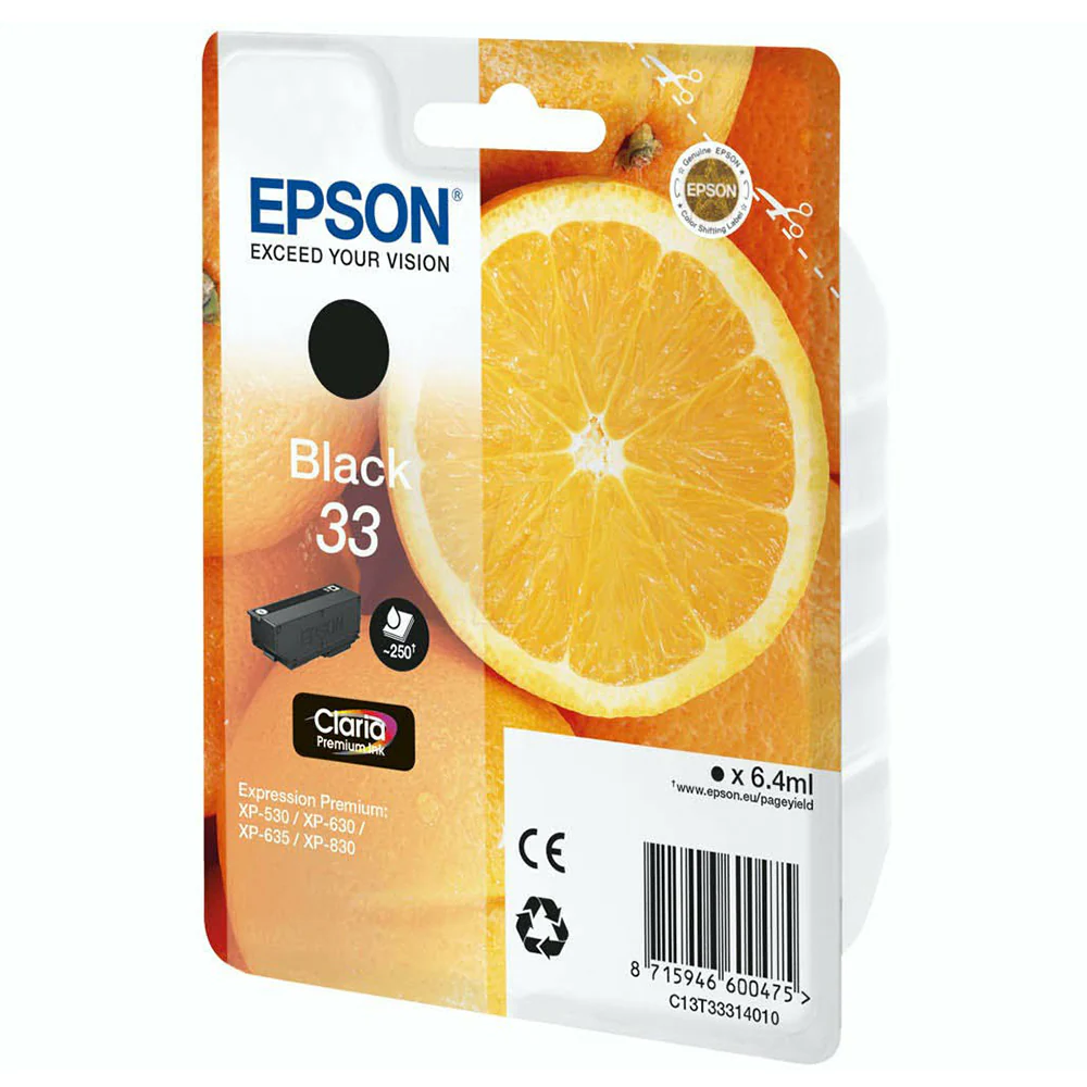 Epson 33 6.4ml Original Ink Cartridge - Black | SEPS1203 - Image 2