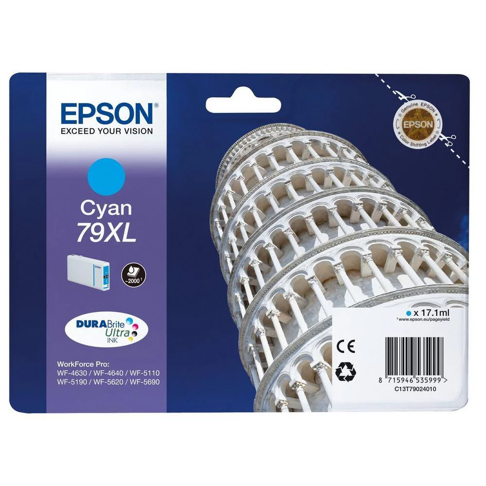 Epson 79XL DURABrite Singlepack Ultra Ink - Cyan | SEPS1158