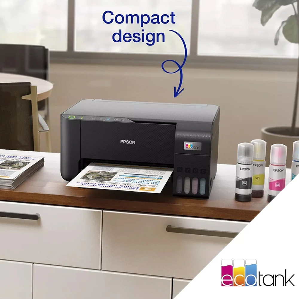 Epson EcoTank Wi-Fi All-in-One Ink Tank Printer - Black | ET-2860 - Image 3