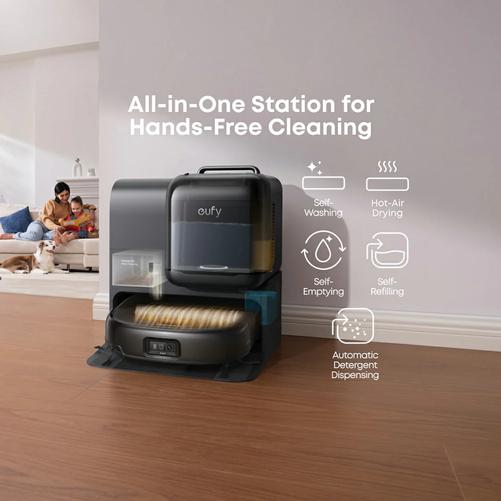 Eufy Omni E28 Robot Vacuum, Mop and Portable Deep Cleaner with All-in-One Station - Black | T2352V11 - Image 5