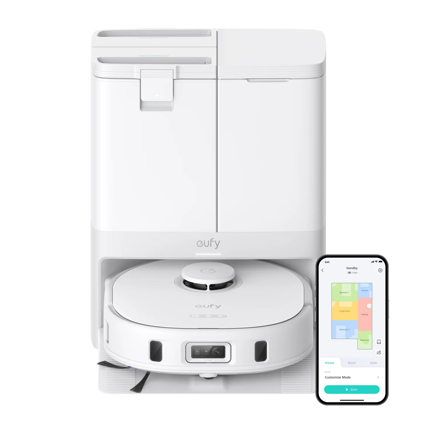 Eufy X10 Pro Omni Robot Vacuum and Mop with All-in-One Station- White | T2351221 - Image 7