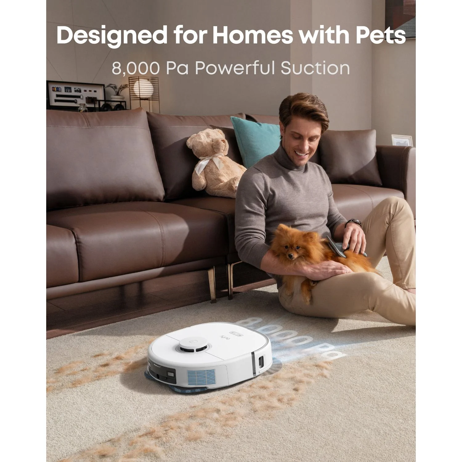 Eufy X10 Pro Omni Robot Vacuum and Mop with All-in-One Station- White | T2351221 - Image 8