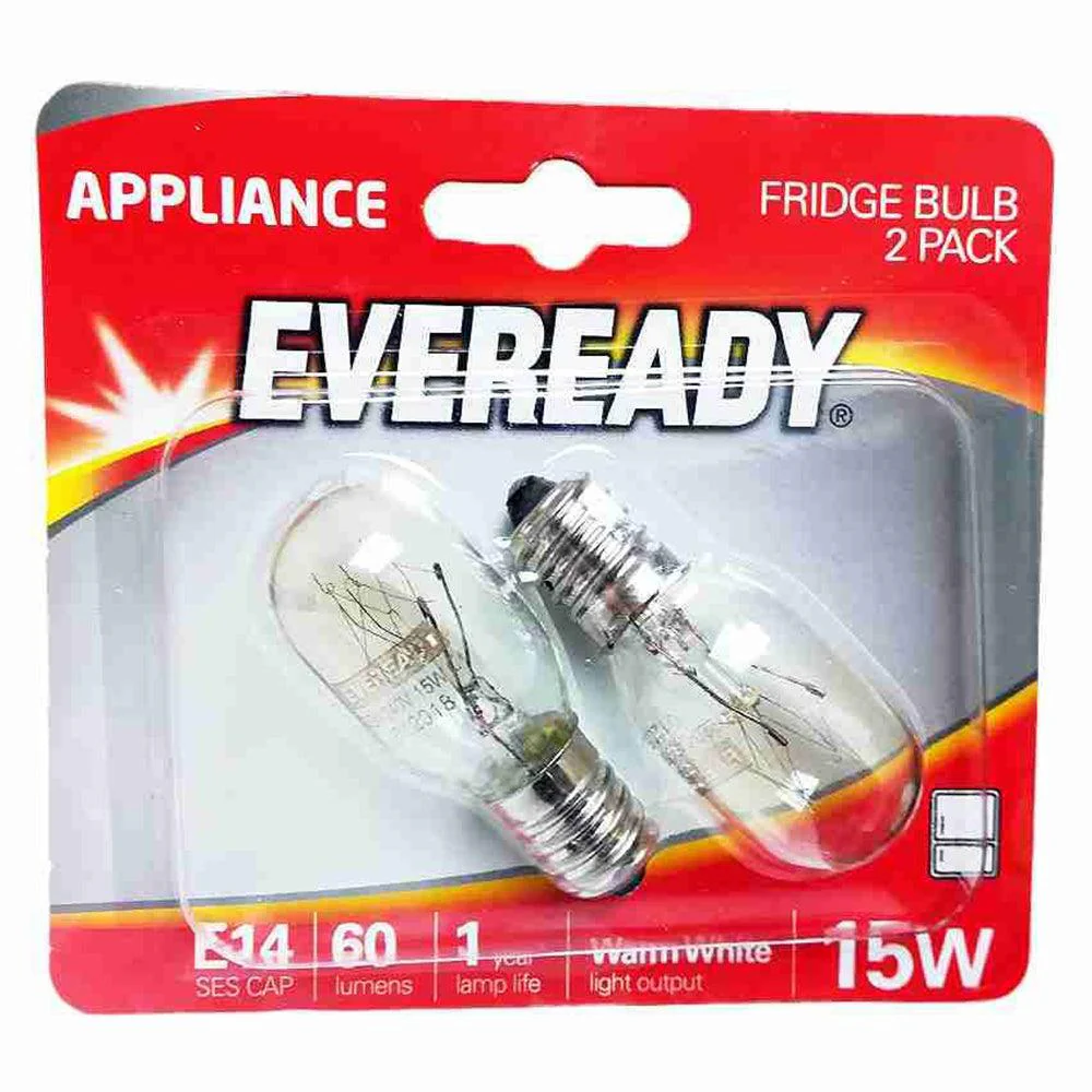 Eveready E14 15W Fridge Bulb Pack of 2 - Warm White | 012047