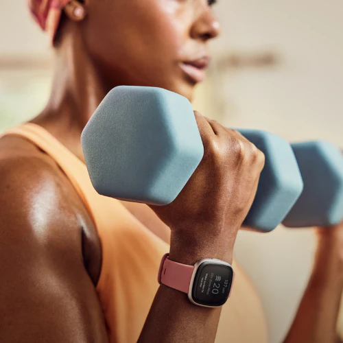 Fitbit Versa 4 Health & Fitness Smart Watch - Pink Sand & Copper Rose | 79-FB523RGRW - Image 3