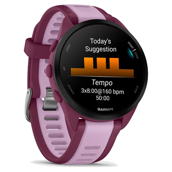 Garmin Forerunner 165 Music 30MM Smart Watch - Berry & Lilac | 49-GAR-010-02863-33 - Image 2