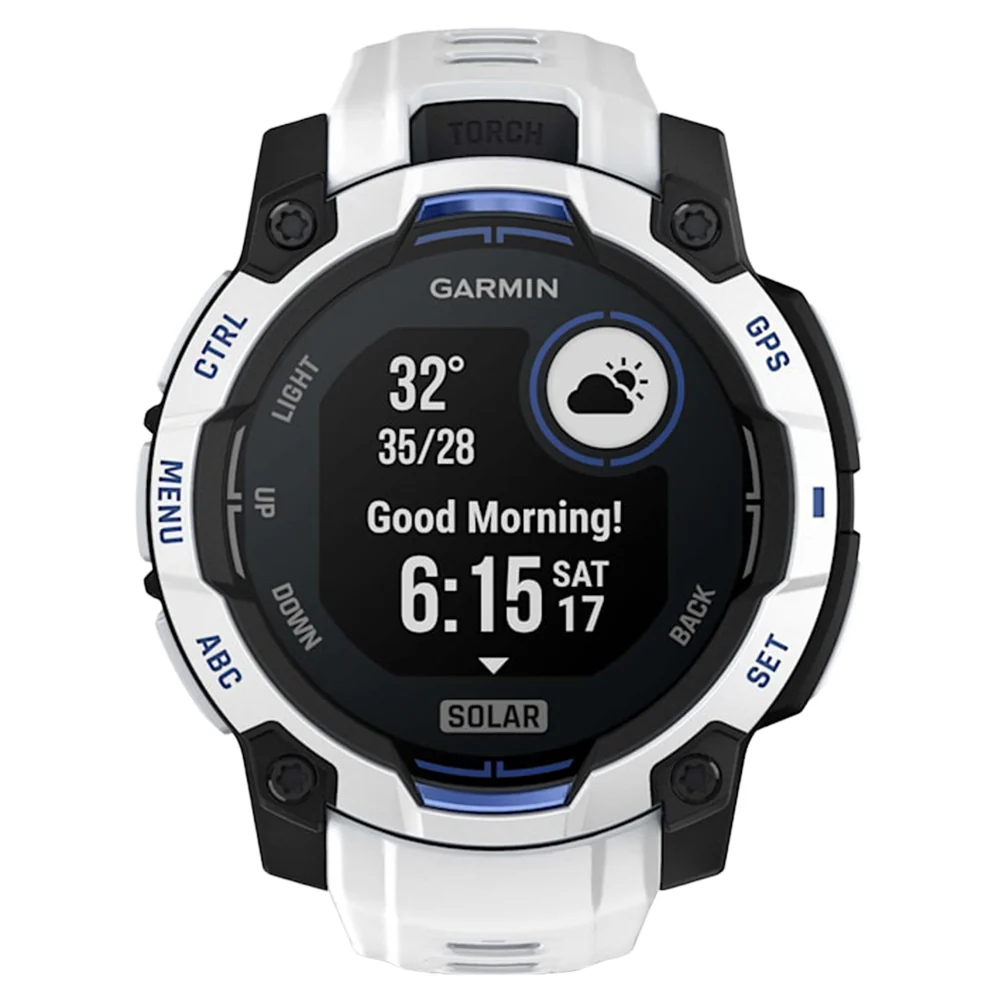Garmin Instinct 3 45MM Solar Smart Watch with Whitestone and Bolt Blue Band - Whitestone | 49-GAR-010-02934-03 - Image 13
