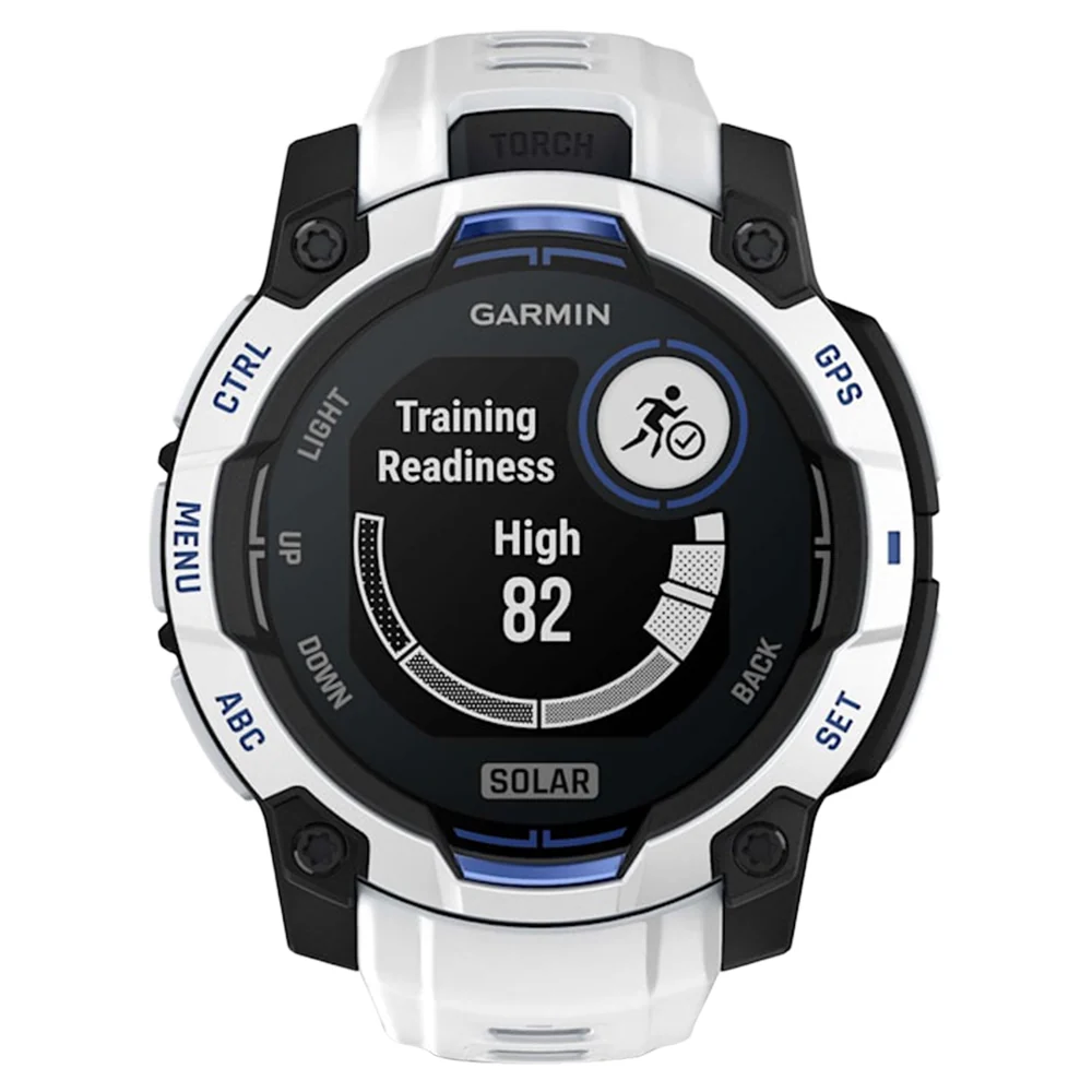 Garmin Instinct 3 45MM Solar Smart Watch with Whitestone and Bolt Blue Band - Whitestone | 49-GAR-010-02934-03 - Image 14