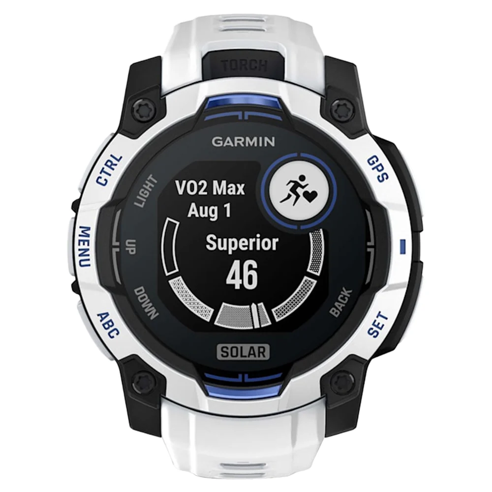 Garmin Instinct 3 45MM Solar Smart Watch with Whitestone and Bolt Blue Band - Whitestone | 49-GAR-010-02934-03 - Image 15