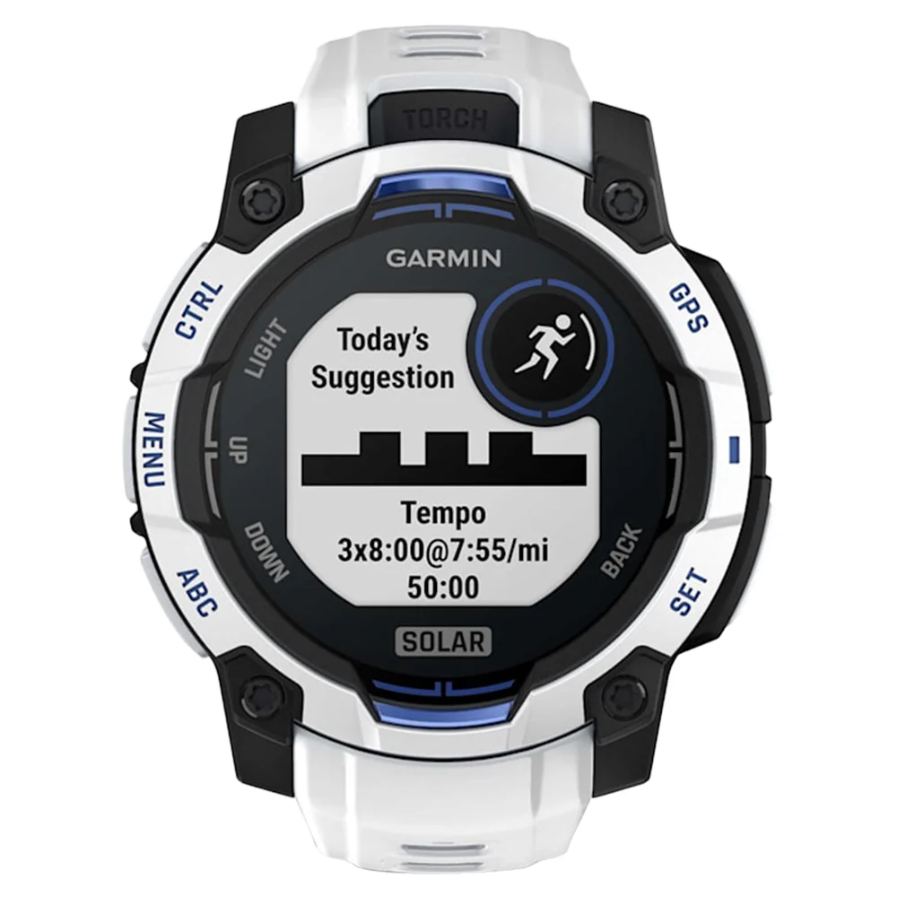 Garmin Instinct 3 45MM Solar Smart Watch with Whitestone and Bolt Blue Band - Whitestone | 49-GAR-010-02934-03 - Image 16