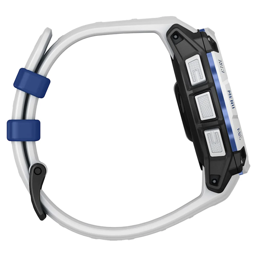 Garmin Instinct 3 45MM Solar Smart Watch with Whitestone and Bolt Blue Band - Whitestone | 49-GAR-010-02934-03 - Image 3