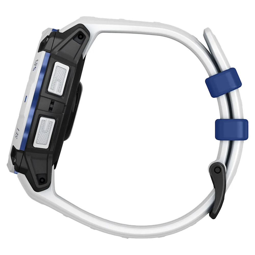 Garmin Instinct 3 45MM Solar Smart Watch with Whitestone and Bolt Blue Band - Whitestone | 49-GAR-010-02934-03 - Image 4