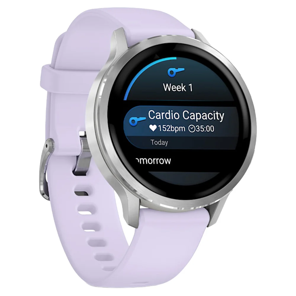 Garmin Venu 4 41MM Smart Watch with Periwinkle Silicone Band - Silver | 49-GAR-010-03013-01 - Image 2