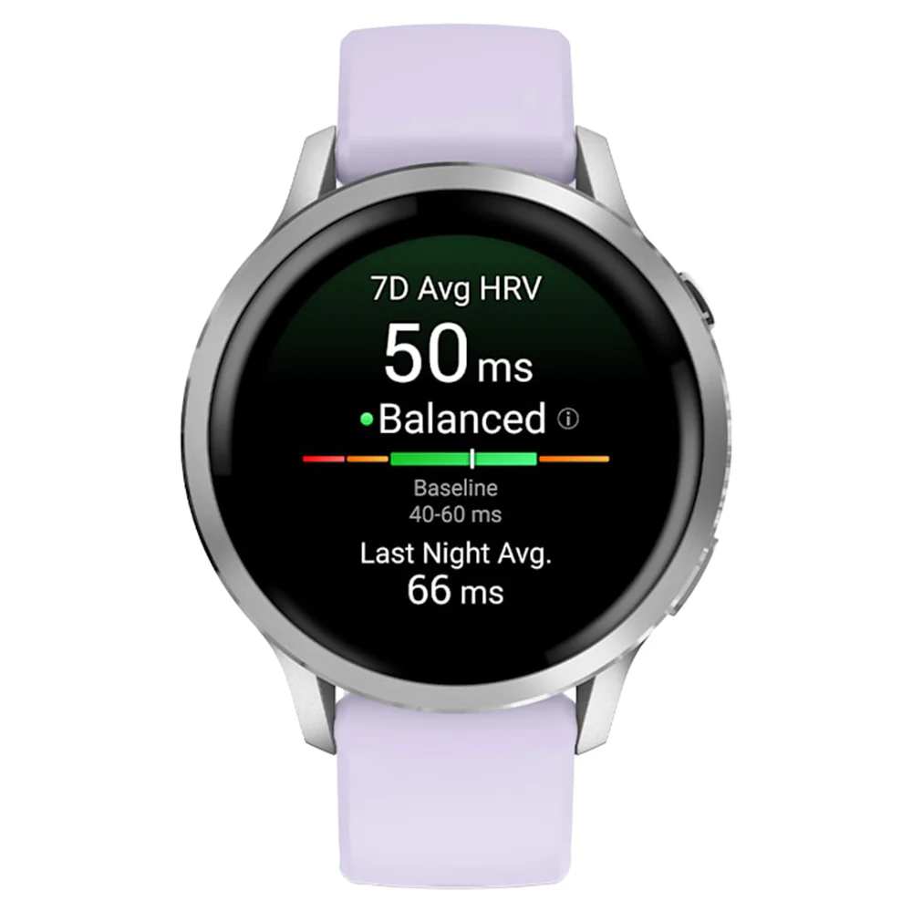 Garmin Venu 4 41MM Smart Watch with Periwinkle Silicone Band - Silver | 49-GAR-010-03013-01 - Image 6