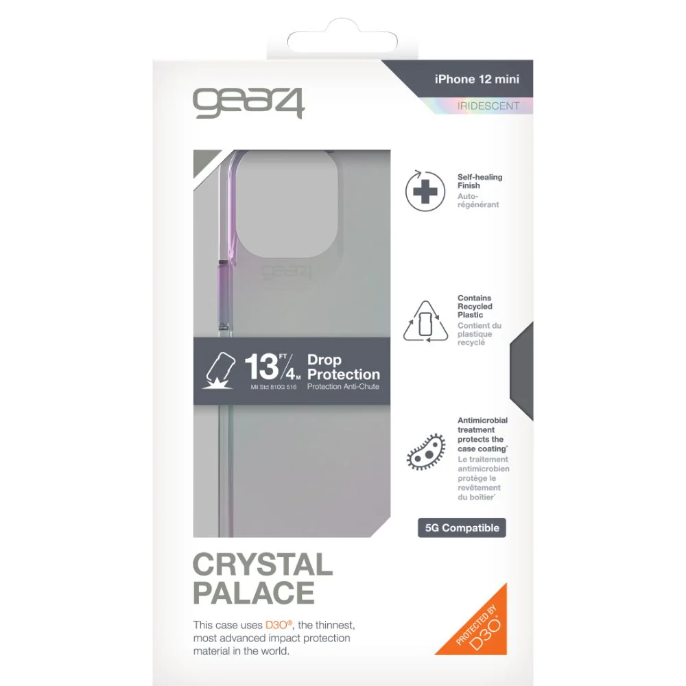 Gear4 Crystal Palace Case for iPhone 12 Mini - Iridescent | 702006032 - Image 8