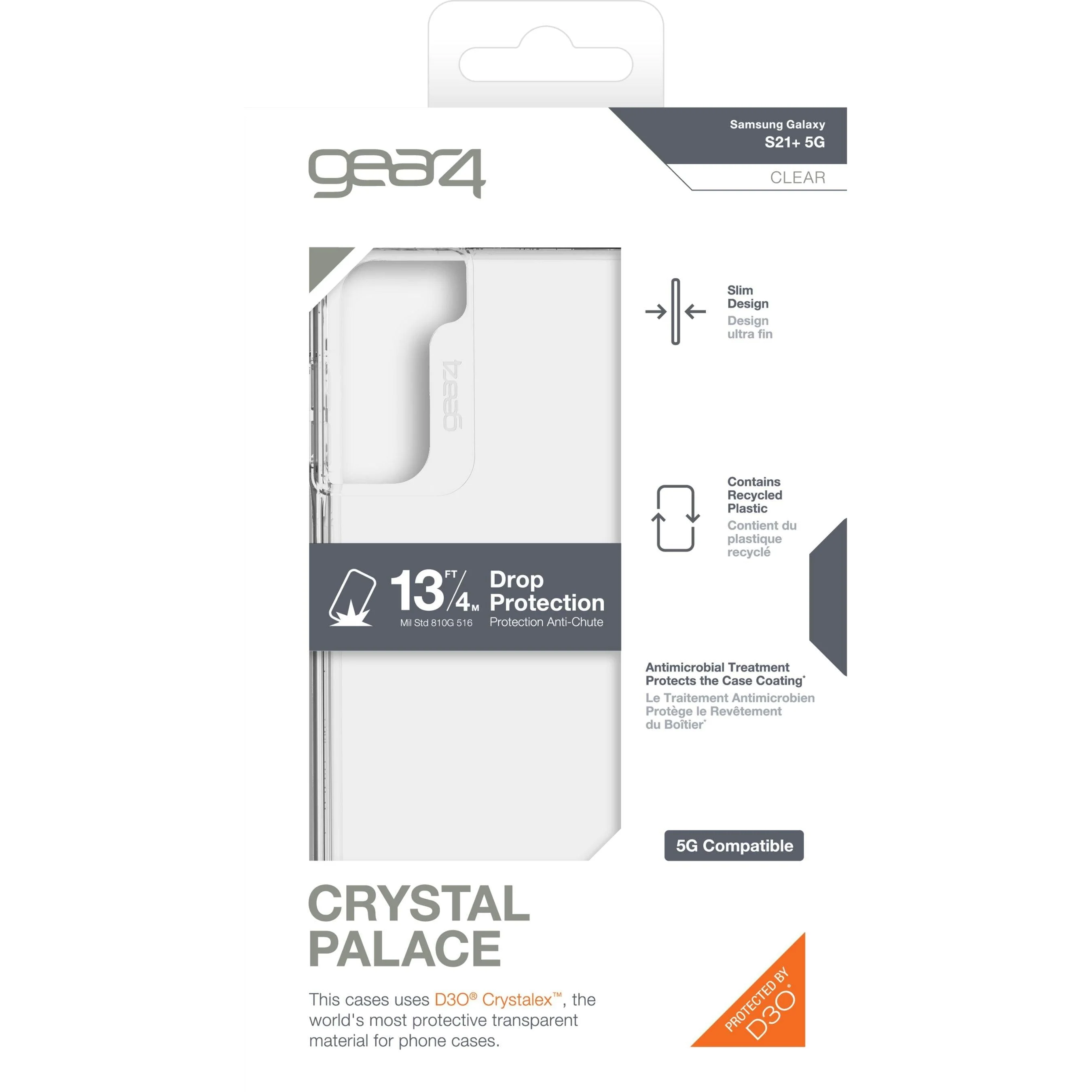 Gear4 Crystal Palace Case for Samsung S21+ 5G - Clear | 702007306 - Image 10