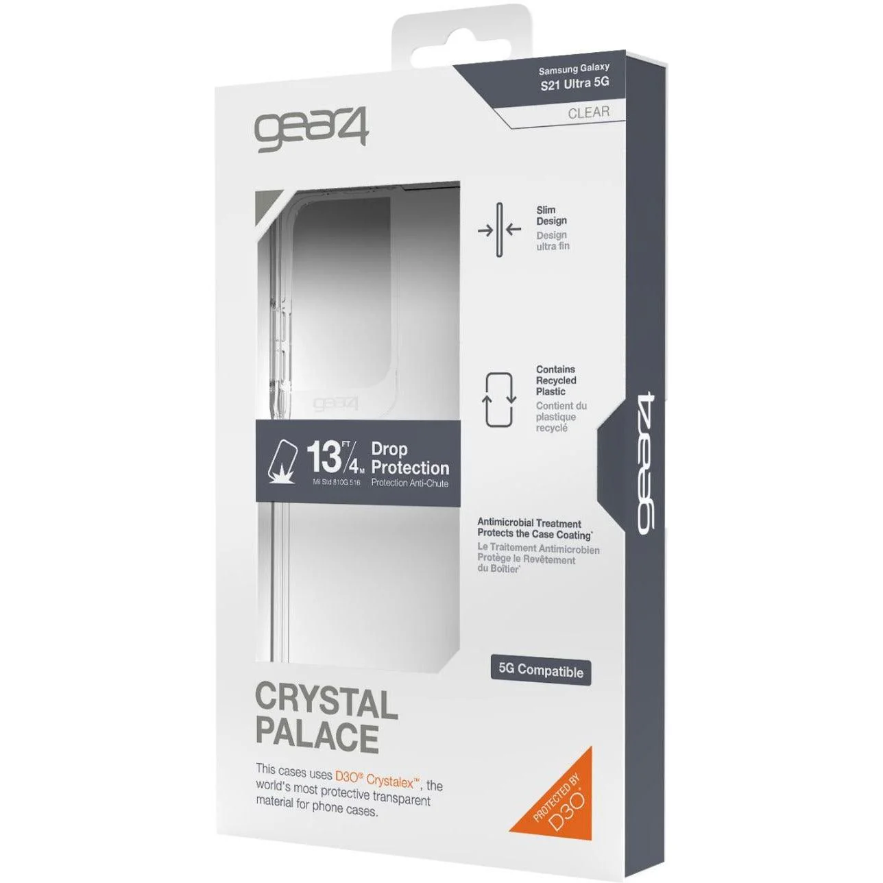 Gear4 Crystal Palace Case for Samsung S21 Ultra 5G - Clear | 702007307 - Image 10