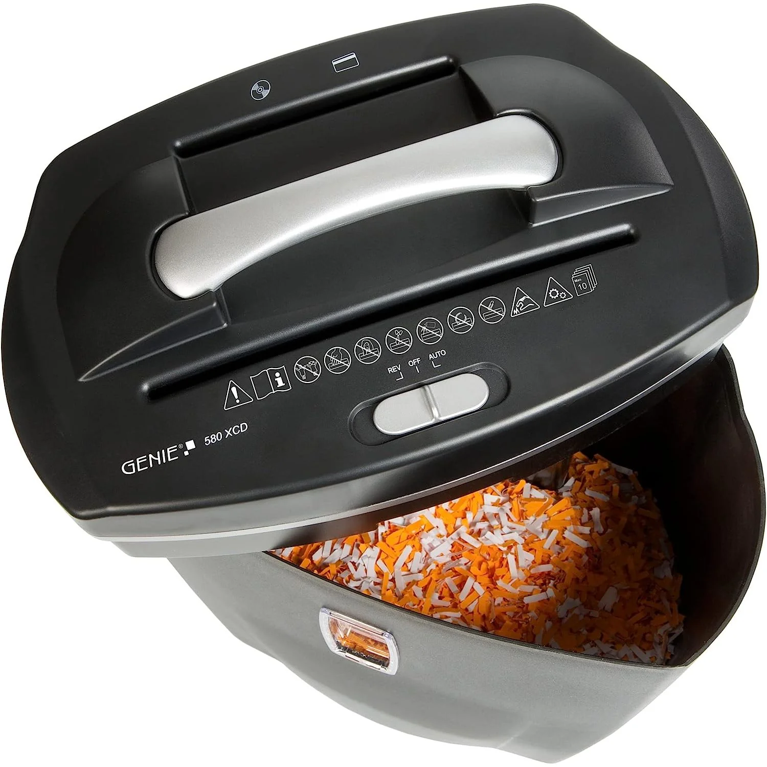 Genie 580 XCD 4x18mm 21L Cross Cut Paper Shredder - Black | GENIE580XCD - Image 2