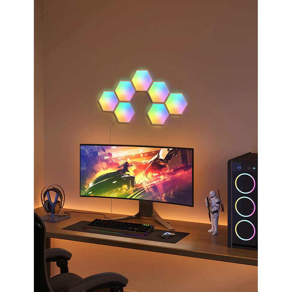Govee Glide Hexa Light Panels Pack of 10 - Multicolour | B6061201-OF-UK - Image 12