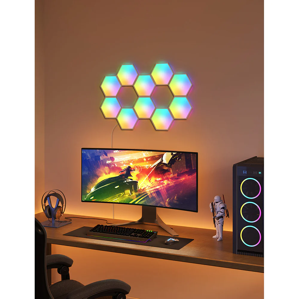 Govee Glide Hexa Light Panels Pack of 10 - Multicolour | B6061201-OF-UK - Image 13