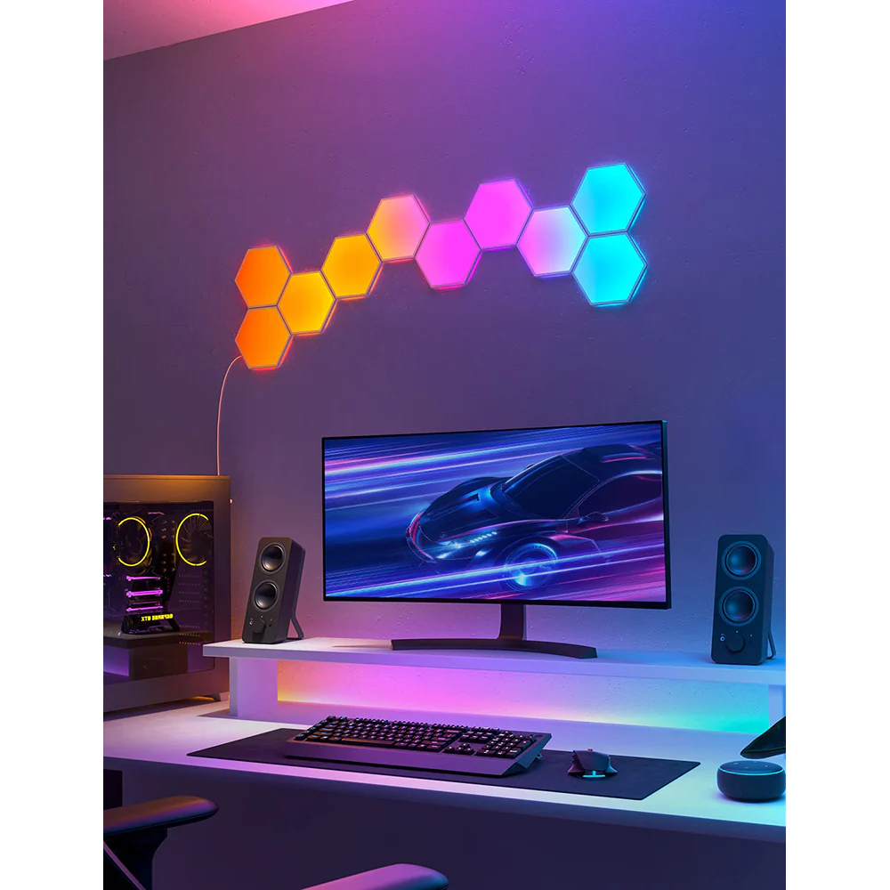 Govee Glide Hexa Light Panels Pack of 10 - Multicolour | B6061201-OF-UK - Image 3