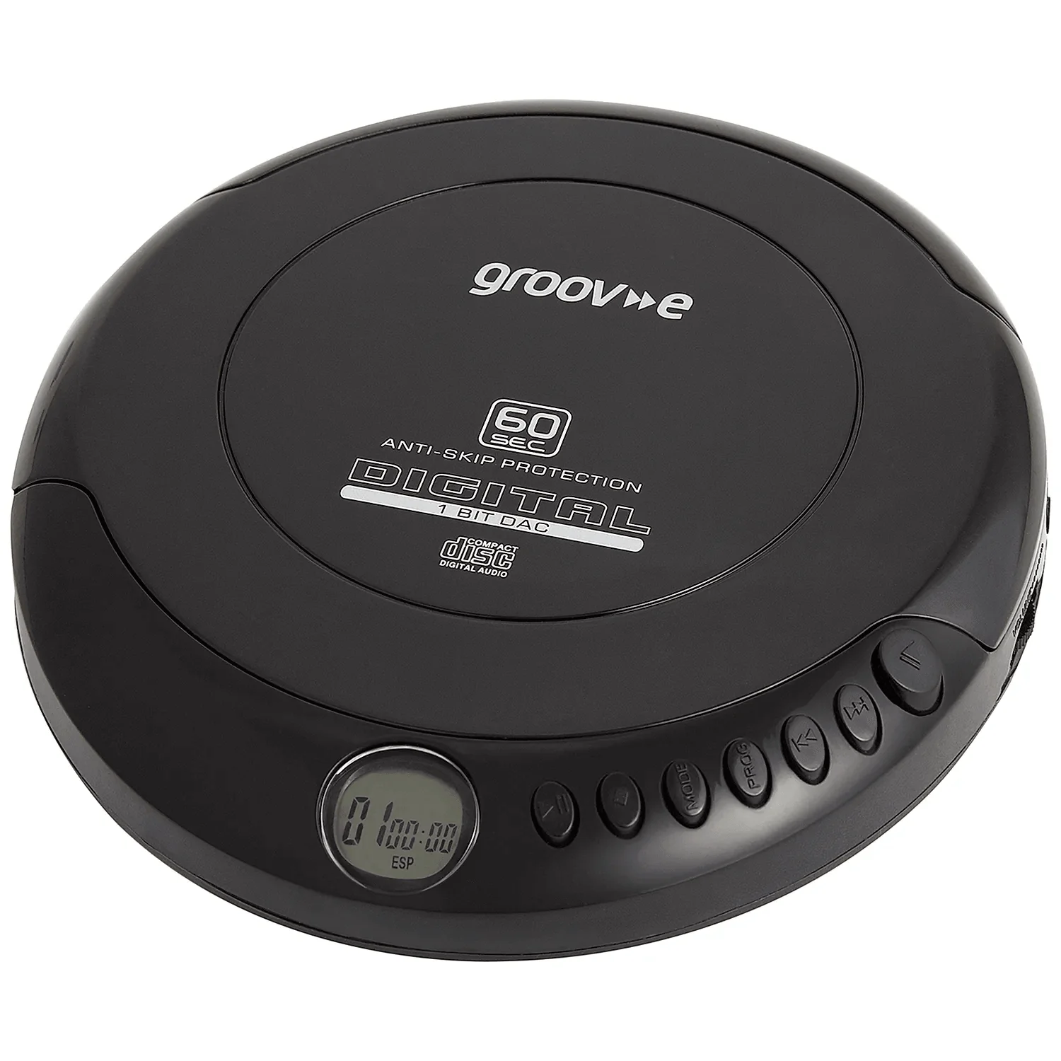 Groov-e Retro Personal CD Player with Earphones - Black | GVPS110BK - Image 4