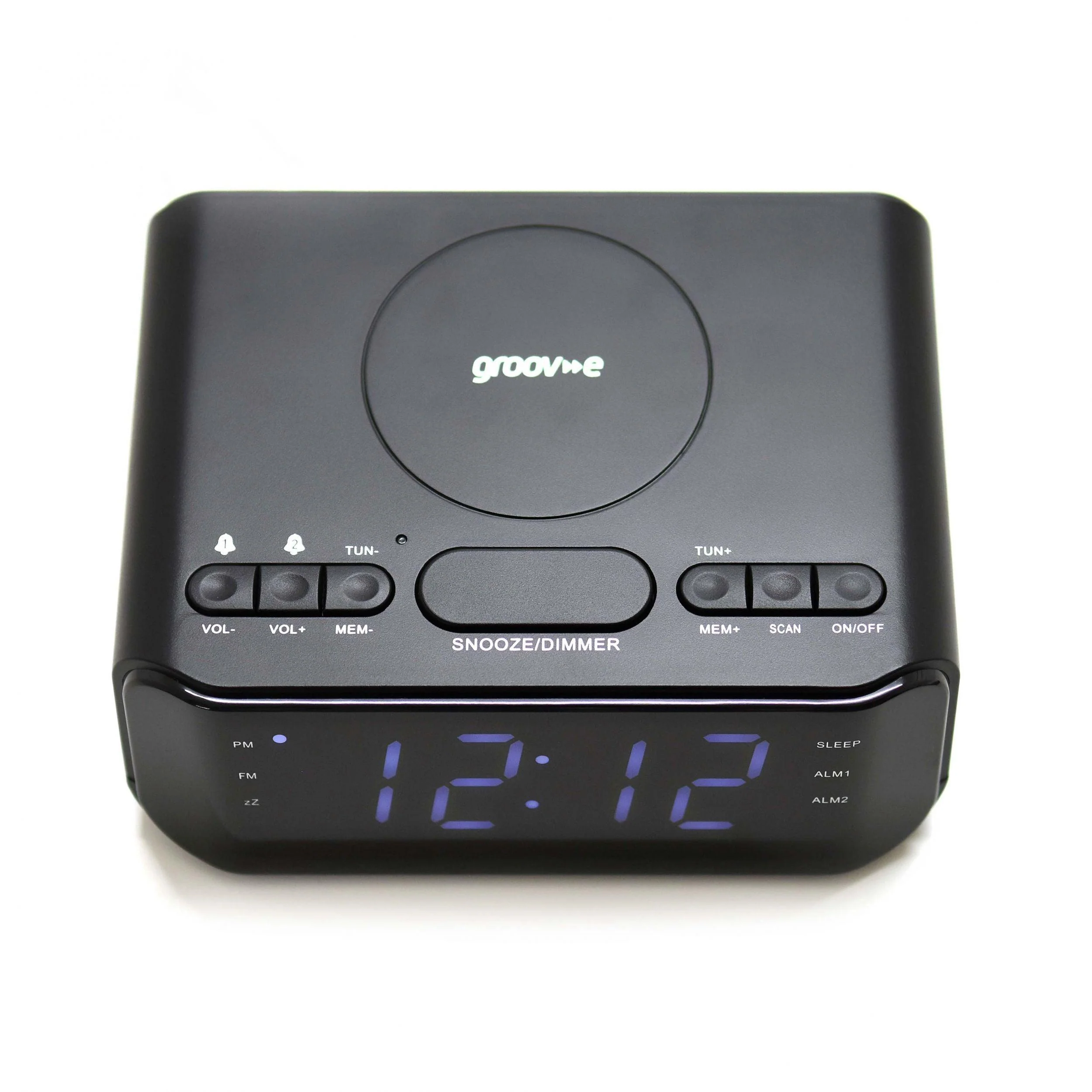 Groov-E FM Alarm Clock Radio with USB & Wireless Charging - Black | GVWC06BK - Image 6