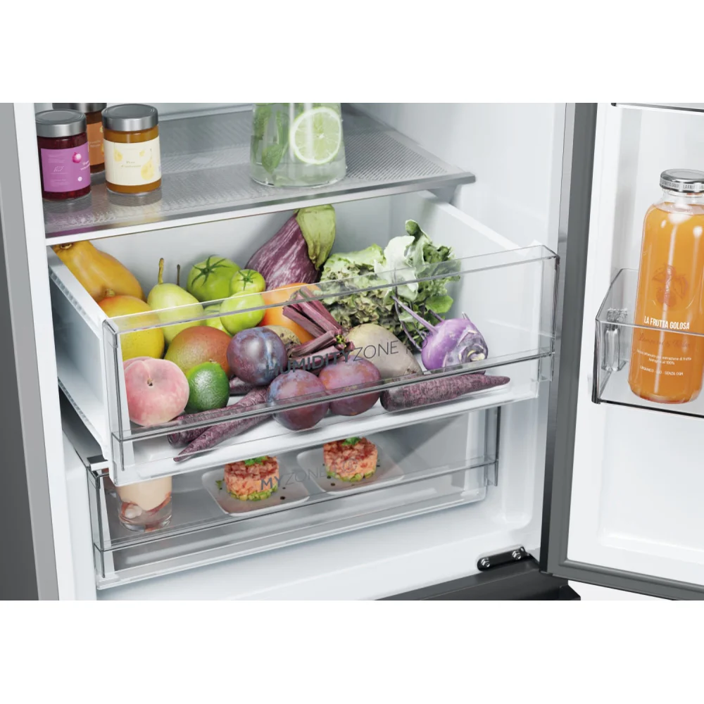 Haier 357L Frost Free Freestanding Fridge Freezer - Inox | HTW5618DWMG - Image 11