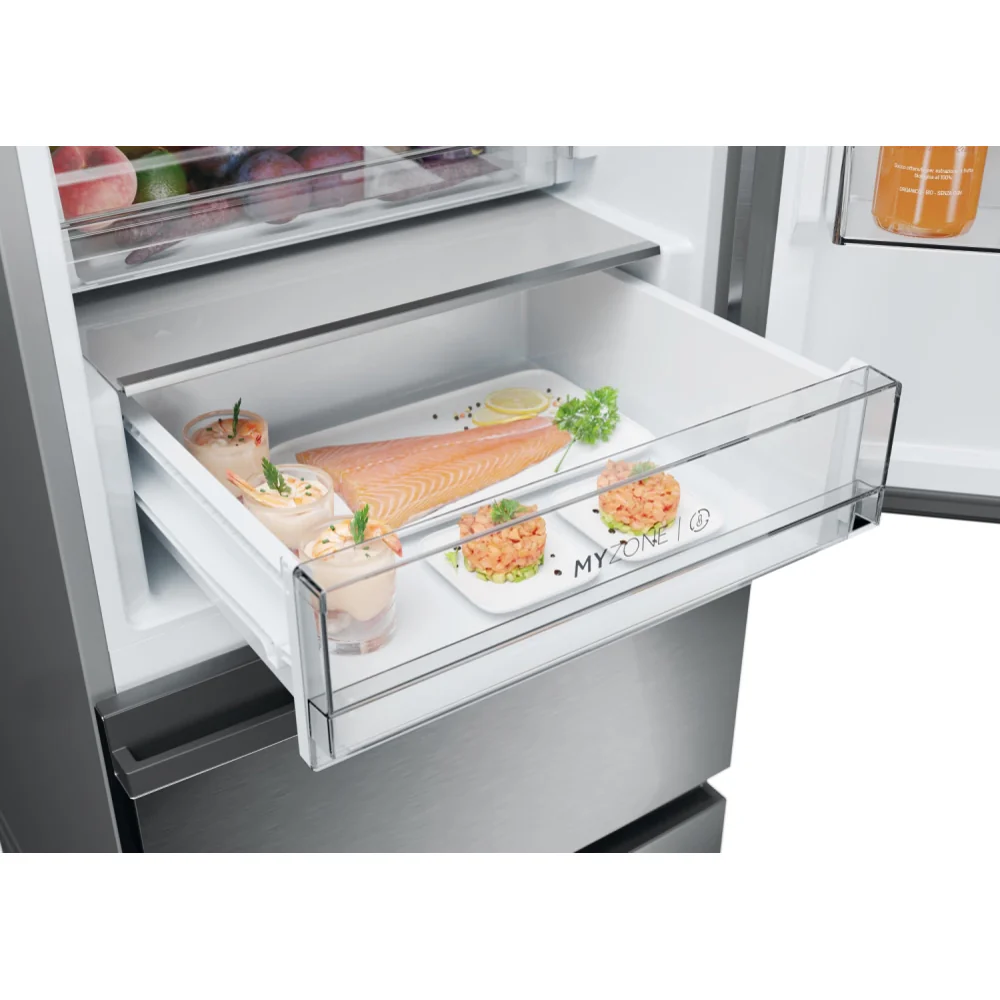 Haier 357L Frost Free Freestanding Fridge Freezer - Inox | HTW5618DWMG - Image 12