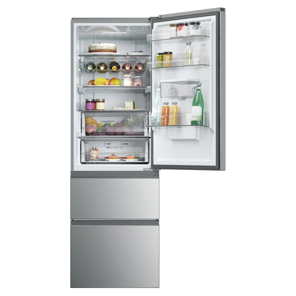 Haier 357L Frost Free Freestanding Fridge Freezer - Inox | HTW5618DWMG - Image 3