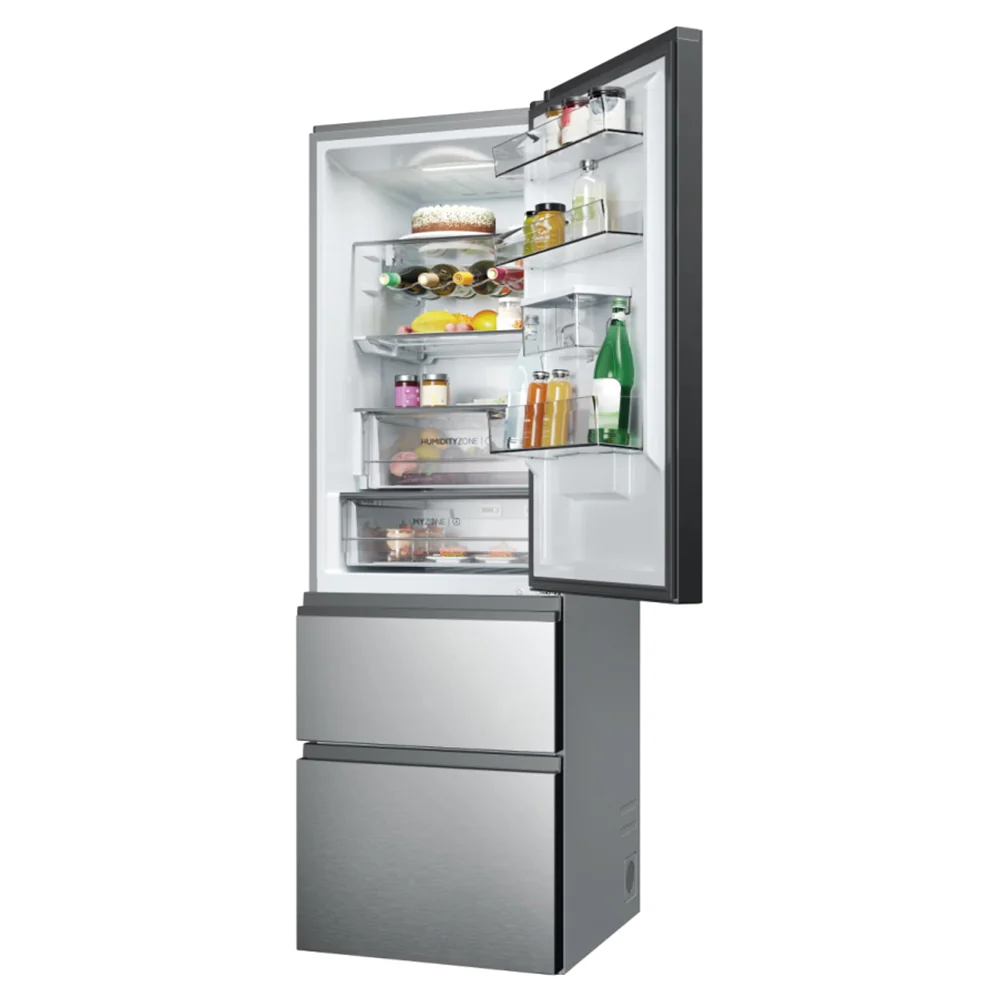 Haier 357L Frost Free Freestanding Fridge Freezer - Inox | HTW5618DWMG - Image 8
