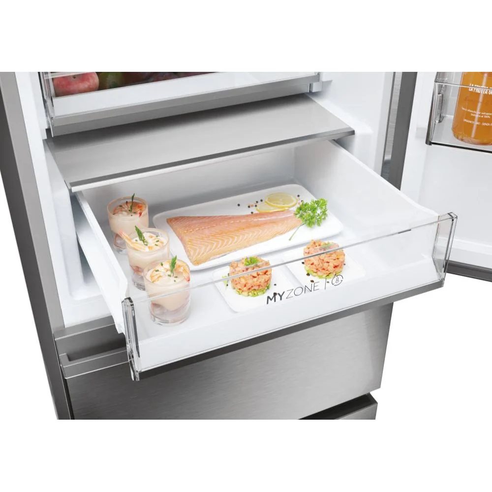 Haier 3D 60 Series 5 360L Frost Free Freestanding Fridge Freezer - Silver | HTW5618ENMG - Image 6