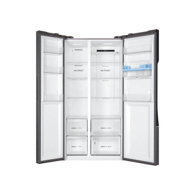 Haier 521L Frost Free Freestanding American Fridge Freezer - Silver | HSR3918EWPG - Image 3
