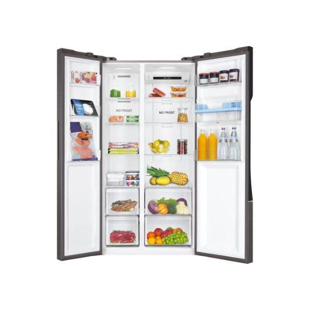 Haier 521L Frost Free Freestanding American Fridge Freezer - Silver | HSR3918EWPG - Image 4