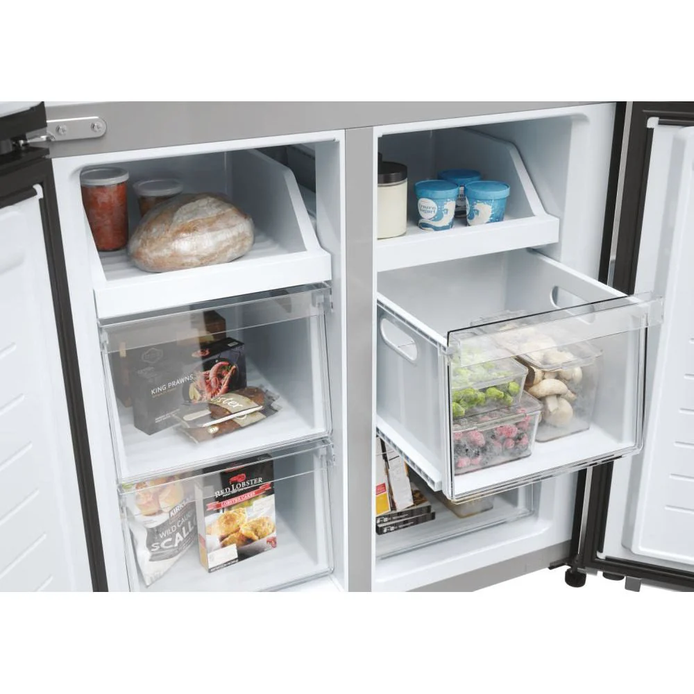 Haier Cube 83 Series 3 467L Frost Free Freestanding Multi Door Fridge Freezer - Gentle Silver | HCR3818ENMG.UK - Image 14