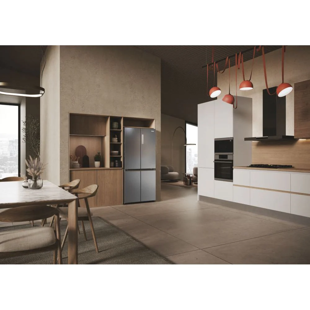 Haier Cube 83 Series 3 467L Frost Free Freestanding Multi Door Fridge Freezer - Gentle Silver | HCR3818ENMG.UK - Image 19
