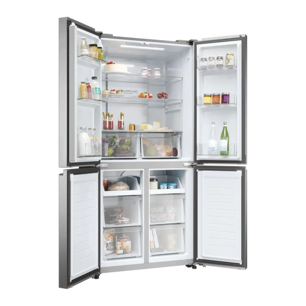 Haier Cube 83 Series 3 467L Frost Free Freestanding Multi Door Fridge Freezer - Gentle Silver | HCR3818ENMG.UK - Image 6