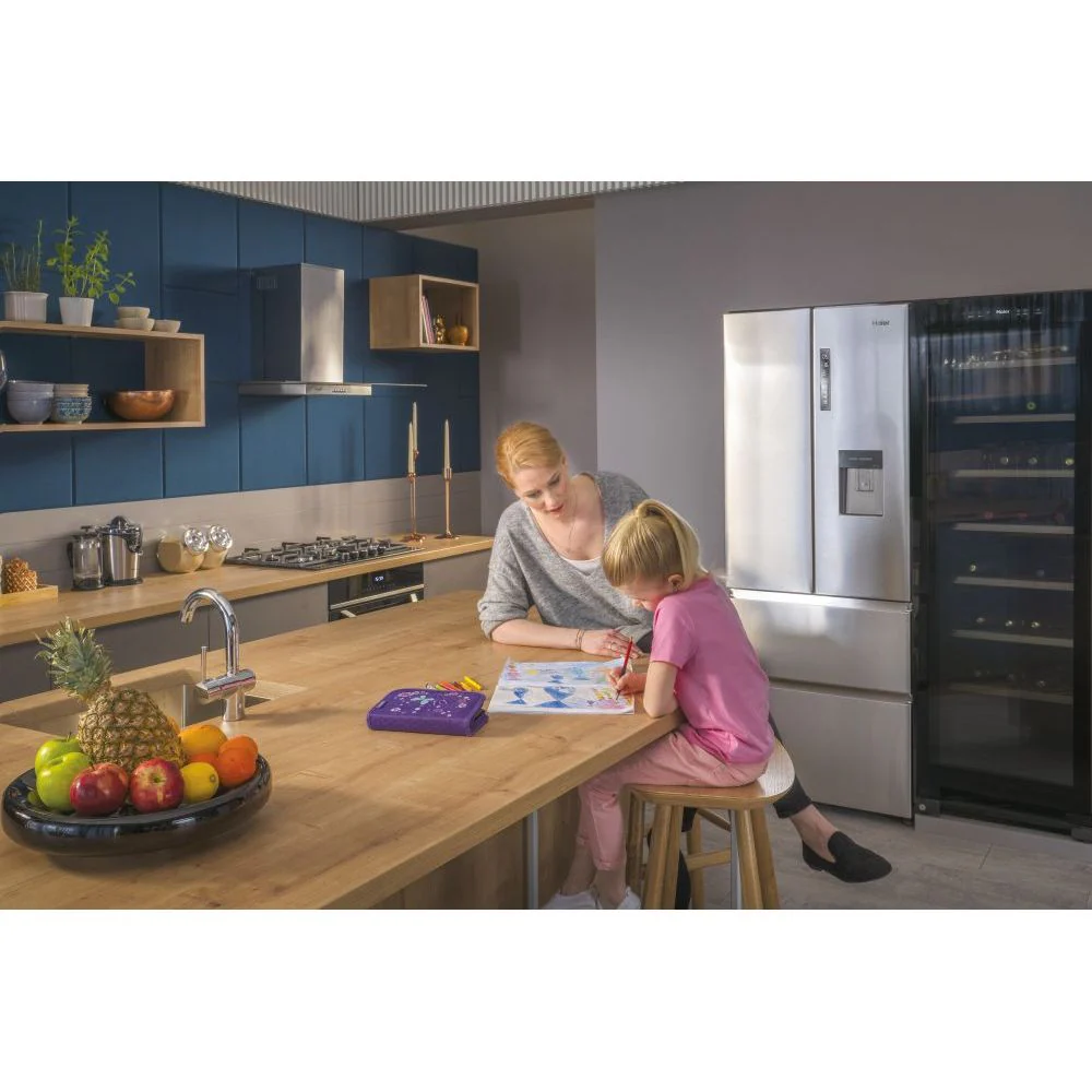 Haier FD 70 Series 5 444L Frost Free Multi Door Freestanding Fridge Freezer - Platinum Inox | HFR5719EWMP - Image 11