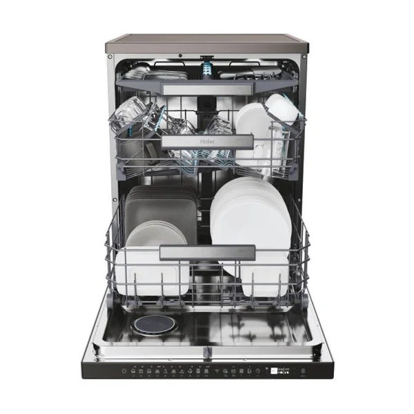 Haier I-Pro Shine Series 7 60CM Freestanding Standard Dishwasher - Anthracite | XF4A4M4PDA-80 - Image 2