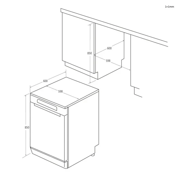 Haier I-Pro Shine Series 7 60CM Freestanding Standard Dishwasher - Anthracite | XF4A4M4PDA-80 - Image 9