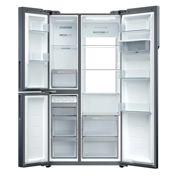 Haier S+ Series 7 573L Frost Free Freestanding American Fridge Freezer - Brushed Black | HSPR79F18EWMBUK - Image 2
